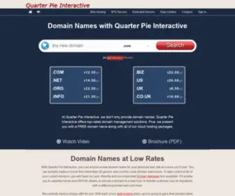 Quarterpie.net(Web Hosting from Quarter Pie Interactive) Screenshot