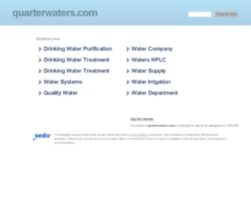 Quarterwaters.com(Social Entrepreneurs) Screenshot