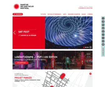 Quartierdesspectacles.com(Quoi faire à Montréal) Screenshot