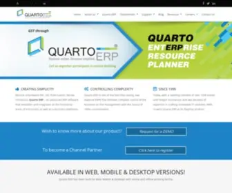 Quarto-ERP.com(Top ERP Software in India for Business Excellence) Screenshot