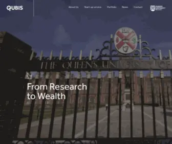 Qubis.co.uk(Commercialising Research & Innovation at Queen's University Belfast) Screenshot