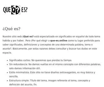 Que-ES.online(Significados, definiciones y conceptos) Screenshot
