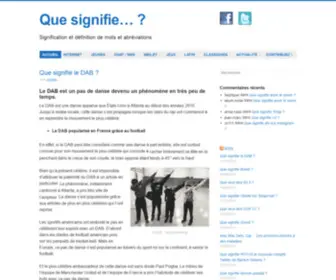 Que-Signifie.org(Signification) Screenshot