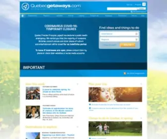 QuebecGetaways.com(For great vacation ideas and things to do in Quebec) Screenshot