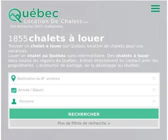 Quebeclocationdechalets.com(Chalets à louer) Screenshot