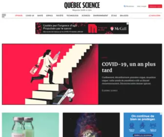 Quebecscience.qc.ca(Québec Science) Screenshot