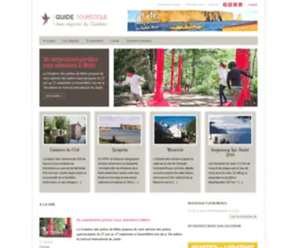 Quebectourisme.ca(Guide Touristique des Régions du Québec) Screenshot