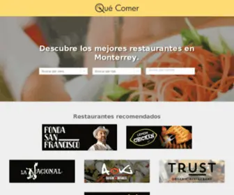 Quecomer.com(Qué Comer Monterrey) Screenshot
