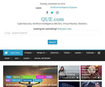 Que.com(Mgmt of Assets & Joint Ventures) Screenshot
