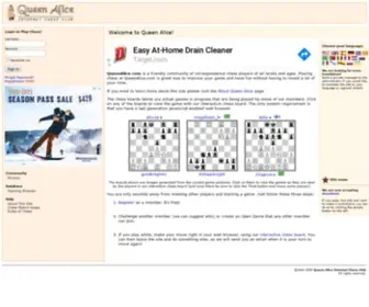 Queenalice.com(Friendly community of correspondence chess players of all levels and ages. Only a web browser) Screenshot