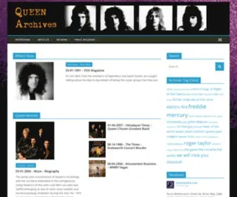Queenarchives.com(Freddie Mercury) Screenshot