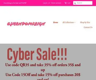 Queendomreign.com(A plus sized boutique) Screenshot
