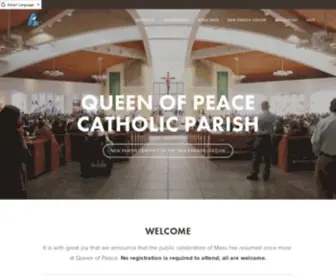 Queenofpeace.net(Queen of Peace Catholic Parish) Screenshot