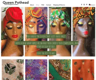 Queenpothead.com(Black Mannequin Planter) Screenshot