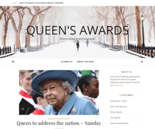 Queensawards.org.uk(The Queens Awards 2020) Screenshot