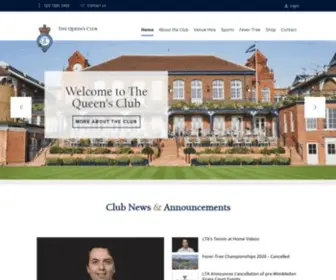 Queensclub.co.uk(This historic club in London) Screenshot