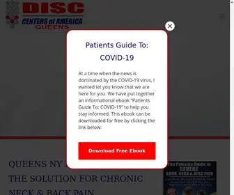Queensdisccenter.com(Nationally recognized Queens doctor Dr Bae) Screenshot