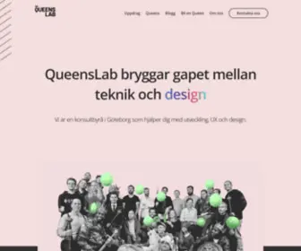 Queenslab.se(QueensLab bryggar gapet mellan teknik och design) Screenshot