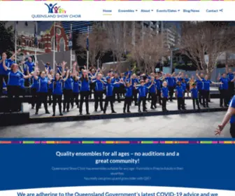 Queenslandshowchoir.com.au(Queensland Show Choir) Screenshot