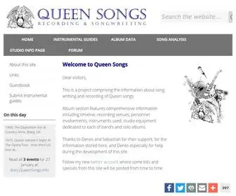 Queensongs.info(Queen Songs) Screenshot