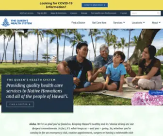 Queens.org(The Queen's Health Systems) Screenshot