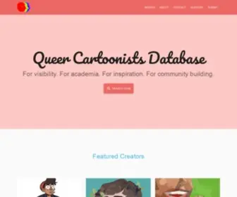 Queercartoonists.com(Cartoonists Database) Screenshot