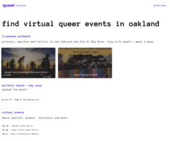 Queerinoakland.com(Oakland Queer Events) Screenshot