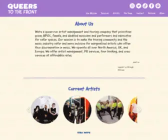 Queerstothefront.com(Queers to the Front) Screenshot