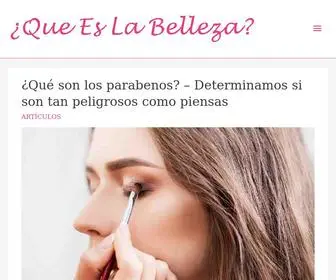 Queeslabelleza.com(Que es la belleza) Screenshot