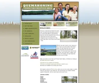 Quefamilyrec.com(Quemahoning Family Recreation Area) Screenshot