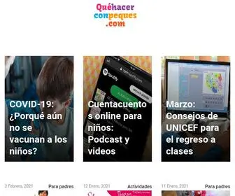 Quehacerconpeques.com(Cosas divertidas que hacer con niños en casa en Perú) Screenshot