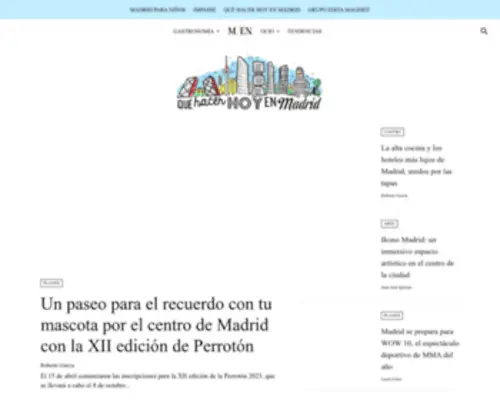 Quehacerhoyenmadrid.com(Qué hacer hoy en Madrid) Screenshot