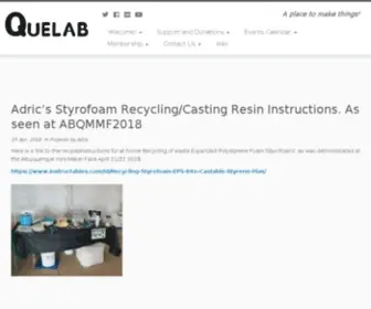 Quelab.net(A place to make things) Screenshot