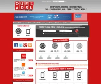 Queladsl.com(Comparatif Abonnement aux offres ADSL et Forfaits Mobile) Screenshot