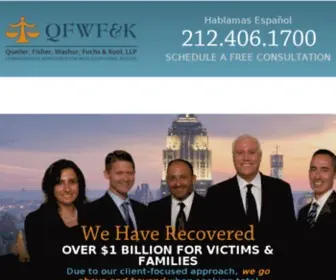 Quellerfisher.com(New York Personal Injury Lawyer) Screenshot