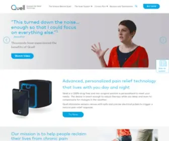 Quellrelief.com(Quell is the only wearable pain relief of its kind. Our revolutionary technology) Screenshot