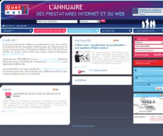 Quelnet.com(Services & Informations entreprises commerces CCI Paris Île) Screenshot