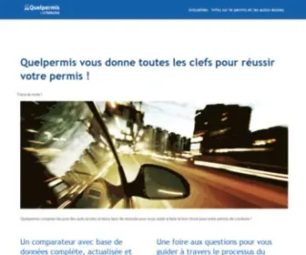 Quelpermis.com(Toute l'information sur le permis de conduire) Screenshot