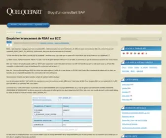 Quelquepart.biz(Blog d'un consultant SAP) Screenshot