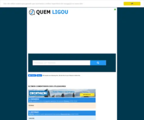 Quemligou.com(Quem Ligou) Screenshot