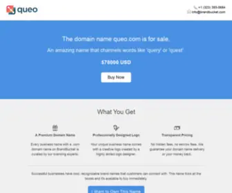 Queo.com(Purchase today. Starter logo inc) Screenshot