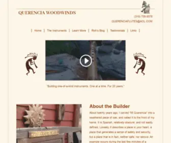 Querenciawoodwinds.com(Native American Style Flutes by Rich Halliburton) Screenshot