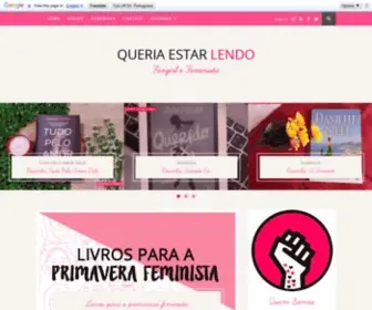 Queriaestarlendo.com.br(Queria estar lendo) Screenshot