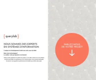 Querylab.fr(Agence web création de site internet et d'application métier innovant) Screenshot