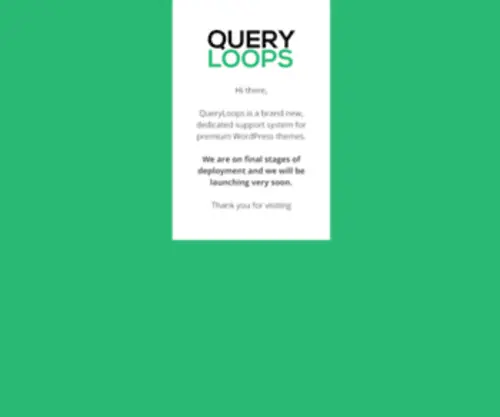 Queryloops.com(Dedicated Support System for Premium WordPress Themes) Screenshot