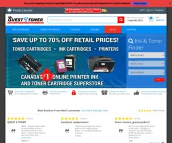 Quest4Toner.ca(Canada's #1 Online Printer Ink and Toner Cartridges Superstore) Screenshot