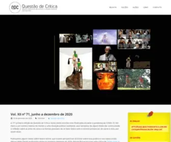 Questaodecritica.com.br(Questão de Crítica) Screenshot