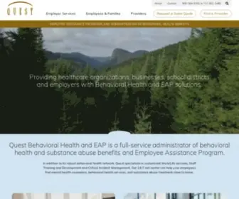 Questbh.com(Quest Behavioral Health and EAP Services) Screenshot