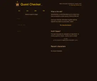 Questchecker.com(World of Warcraft) Screenshot