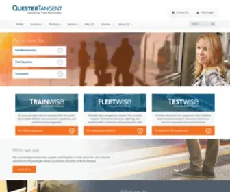 Questertangent.com(Train control and train monitoring systems that improve efficiency while reducing costs) Screenshot